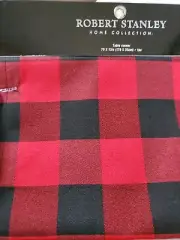 BLACK/RED BUFFALO CHECKED TABLE RUNNER WITH 4 MATCHING PLACEMATS
