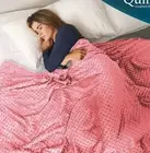 Quility Weighted Blanket for Adults (15 LB 86 x 92, King Size) Pink - Grey