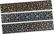 Outanaya 3 Sets Christmas Nail Art Snowflake Stickers 30 Designs Transfer Printing Sticker Kit
