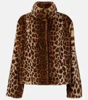 [Velvet] Velvet Valli leopard-print faux fur jacket AU 16 neutrals