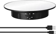 Tignapoo 360 Degree Electric Rotating Turntable Display Stand for Video Photography Props Speed Adjustable Display Turntable