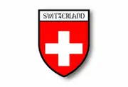 akachafactory Sticker Sticker Car Moto Blason City Swiss Swiss Flag