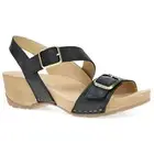 Dansko Trinity Women's Casual Sandals, Black Burnished Nubuck, W39