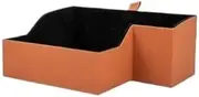 ATATHXHQay Under Seat Storage Organizer Box Compatible for Li Lixiang L8 L9 2022 2023 2024 Car Rear Row Leather Felt Tray Hidden Storage Box Trash Can(Orange1)