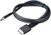 Ysyaxsyt PCIE4.0 Mini SAS Cable 24Gbps Oculink Data Extension Cable SFF-8611 to SFF-8611 Server Data Transfer Line (1m)