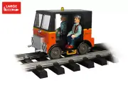 Bachmann G-Scale Powered and Lighted Speeder BNSF Orange Green with Strobe 96259