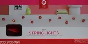Valentine's Day 10 Red Rose String Lights 88 in Long Indoor Use Only NIB