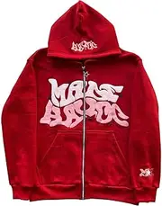 [AXKLBU] Y2k Clothes Zip Up Hoodie Men Star Sweater Women Oversized Sweatshirt Harajuku Punk Streetwear Clothes