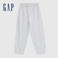 在飛比找momo購物網優惠-【GAP】女童裝 Logo束口鬆緊褲-淺灰色(890285)