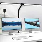 LED Architect Desk Lamp for Home Office - 24W, 78cm, Auto-Dimming, 5 Colors/Brightness, 40 Min Timer
