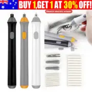 Electric Pencil Eraser Kit with 22x Refills Highlights Sketch Drawing Rubber AU