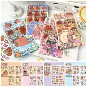 4 Pcs/bag Cartoon Capybara Sticker Stationery Cartoon Decorative Stickers