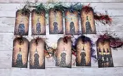 10-Halloween-Witch-Glitter-Gothic-Junk Journal-Linen Cardstock-Gift-Hang-Tags