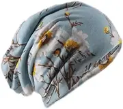 [Generic] Chemo Headwear for Women Beanie Scarf Soft Turban Cap Floral Head Wraps Soft Fabric Alopecia Bandana