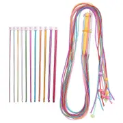 23 Pcs Tunisian Crochet Hook Set Include Plastic Cable Afghan Crochet Hook And Tunisian Afghan Alumi
