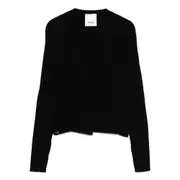 [Allude] Allude Ribbed Wrap Cardigan S BLACK