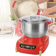 QIeAny Dough Kneading Machine, Multifunctional Dough Mixer, 6L/8L, Feeding Hole + Rotating Buckle + Touch Panel, Intelligent Timing, Constant Temperature Fermentation, Household Use,6L