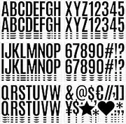 400 Pieces Black Letter Stickers 24 Sheets Large 2.5 Inch Self Adhesive Number Alphabet Kit Waterproof for Bulletin Board Letters Mailbox Numbers Labels DIY Crafts Art Making