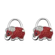 Vpang 2 Pcs Purse Hook Purse Hanger Elephant Shaped Foldable Handbag Hanger Red