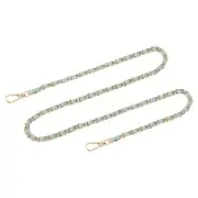 Purse Strap, 39" Leather for Shoulder and Cross Body Strap (Light Green, Gold)