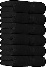 Utopia Towels Premium Black Hand Towels - 100% Combed Ring Spun Cotton, Ultra Soft and Highly Absorbent, 600 GSM Exrta Large Hand Towels 16 x 28 inches, Hotel & Spa Quality Hand Towels (6-Pack)