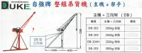在飛比找Yahoo!奇摩拍賣優惠-DUKE自強牌 整組吊貨機 (主機+三向架) DB-202/