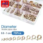 Spring Hose Clamps Water Pipe Tube Clip Petrol Fuel Line Adjustable Range Kit AU