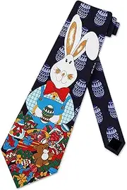 Easter Bunny Tie rabbit Necktie by Three Rooker