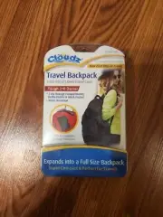 Cloudz Folding Travel Backpack Black Backpack Hiking Light Weight Sealed
