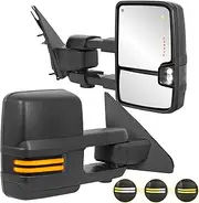 AUTOSTARSHIP Towing Mirrors w/Power Heated Compatible with 2019 2020 2021 2022 dodge ram 2500 3500 Side Mirrors 2PCS