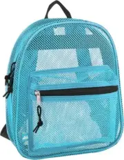 Mini Mesh Backpack for Women Men Beach Toys Pool Swimming Gear Transparent