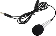Yardwe Tiny Handheld Mini Condenser Microphone 3.5mm Jack Professional Phone Stage Performance Microphone for Live Broadcast Karaoke Streaming Mobile Recording