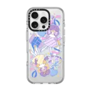 iPhone 16 Pro Clear Case MagSafe Compatible violet flower