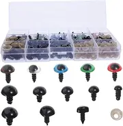 Abaodam Kit for Dolls Plush Eyes 390pcs Variety Shapes for Doll Making Projects