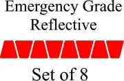 RED HELMET TETS TETRAHEDRONS HELMET STICKER EMT EMERGENCY GRADE REFLECTIVE