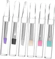 GANAZONO 6pcs Eyelash Flat Brush: Eye Shadow Stick Eyebrow Eye Applicator For Women For Cream Lip Mask Eye Shadow And Lipstick Travel Makeup Tools