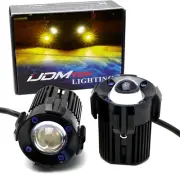 (2) 1-Inch White/Yellow Dual Color 20W High Power Mini LED Projector Le
