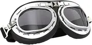 Riding Goggles - Motorcycle Goggles | Motorcycle Riding Glasses Pilot Goggles | Bikee Goggles Dirt Bikee Goggles | Outdoor Sports Eyewear | Motocross Goggles with Adjustable Straps for Biking, Riding