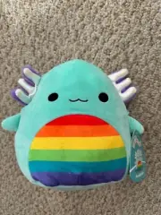Squishmallow 8 inch Anastasia the Axolotl with Rainbow Belly