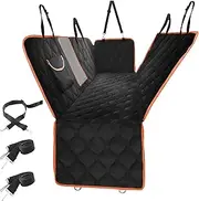 Scratchproof Dog Car Seat Cover For Back Seat, Waterproof Back Seat Pet Cover For Dogs With Mesh Window,Storage Pocket,Side Flap,Collapsible Nonslip Dog Seat Cover Universal Size Fit for Car/Truck/SUV