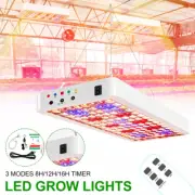 240LED Full Spectrum 3 Mode Grow Light Hanging Growing Lamp Timer Remote Control