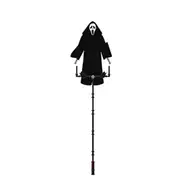 Halloween Decoration Scarecrow Ghostface, Flying Ghostface Scream Scarecrow Swinging (Mask + Clothing)