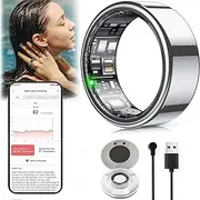 ZZJTPA Smart Ring Health Tracker, Activity and Fitness Tracker, Smart Health Ring with Monitoring of Heat/Heart Rate/Blood Oxygen/Sleep (10)