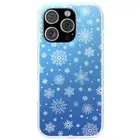 Designer Case For Apple iPhone (16,15,14,13,12,11,X,8,7),Blue Snowflakes Print