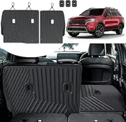 HOUCLEMIC Second Row Backrest Mats for 2021-2024 2025 Kia Sorento Accessories 7 Passenger, All Weather TPE Back Seat Protector Replacement for Kia Sorento SX EX Accessories