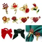 Simulation Rose Napkin Holder DIY Towel Holder Napkin Buckle Table Decoration