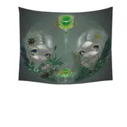 Anise and Artemesia Two Absinthe Fairy Twin Tapestry