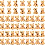50 PCS Mini Resin Animal Figurines Tiny Bears Small Animal Figurines Perfect for Fairy Gardens, Plant Decorations, and Car Accessories