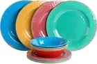 New Mauna Melamine Plastic Dinnerware Set Service for 4 12pcs Assorted