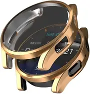 BWAD Soft TPU Watch Case for Samsung Watch 5 40mm with Screen Protector for Galaxy Watch 5 44mm All-Inclusive Bumper Cover(Rose Gold,Watch 5 44mm)